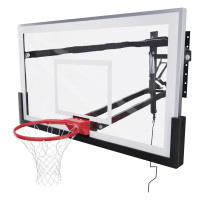 Баскетбольный щит DFC со съёмным регулятором высоты, стекло 12 мм, 180 х 105 см
