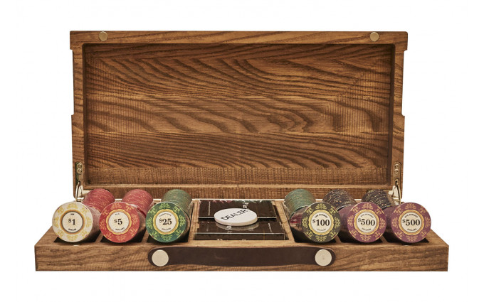 Набор для покера Luxury Ceramic на 300 фишек в кейсе из ясеня, Partida Набор для покера Luxury Ceramic на 300 фишек в кейсе из ясеня, Partida